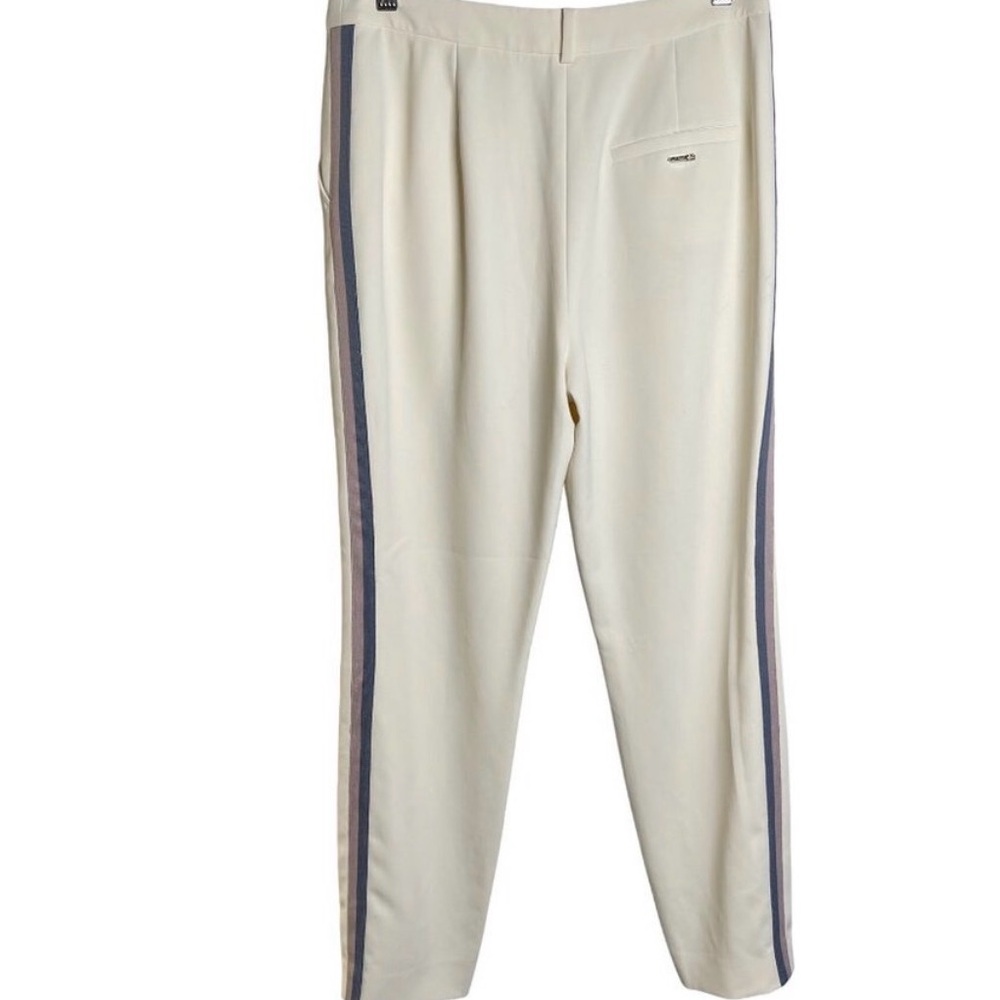 Ted Baker London Trouser Pant Side Stripe Cream Women Size 2